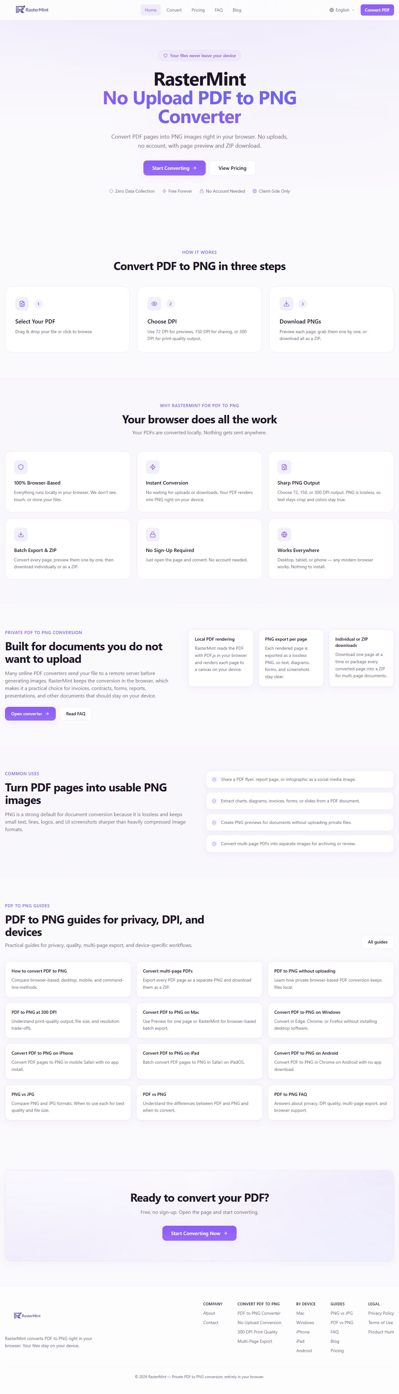 RasterMint interface